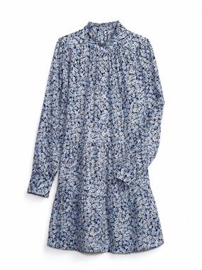 NWT GAP Blue Floral 100% Cotton Mini Dress XXS